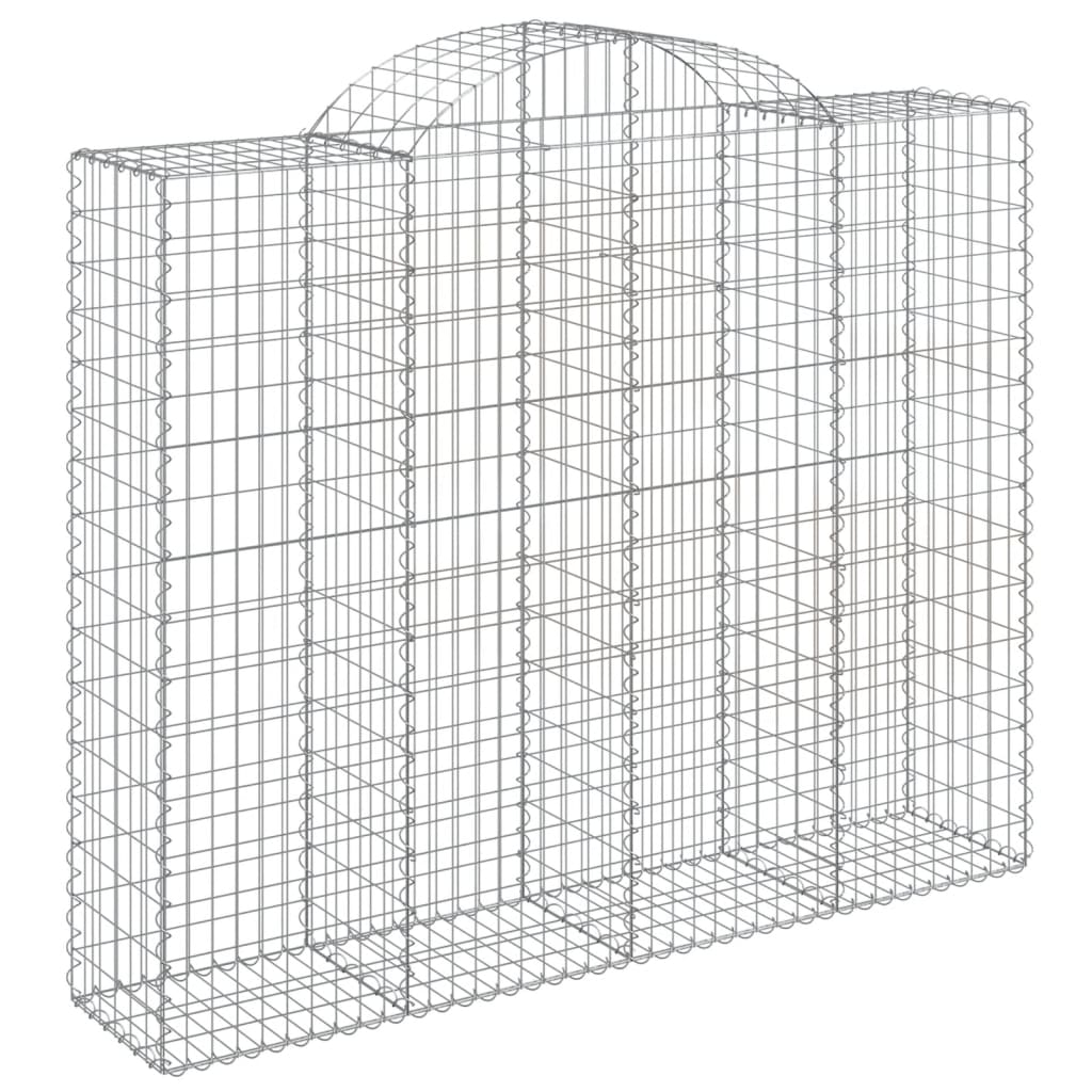 vidaXL Schanskorven 14 st gewelfd 200x50x160/180 cm ijzer afbeelding