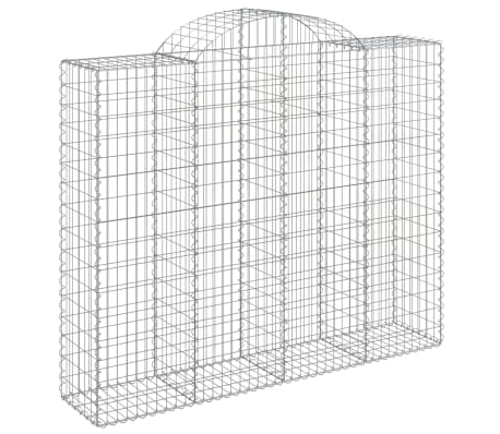 vidaXL Kosze gabionowe, 25 szt, 200x50x160/180cm, galwanizowane żelazo