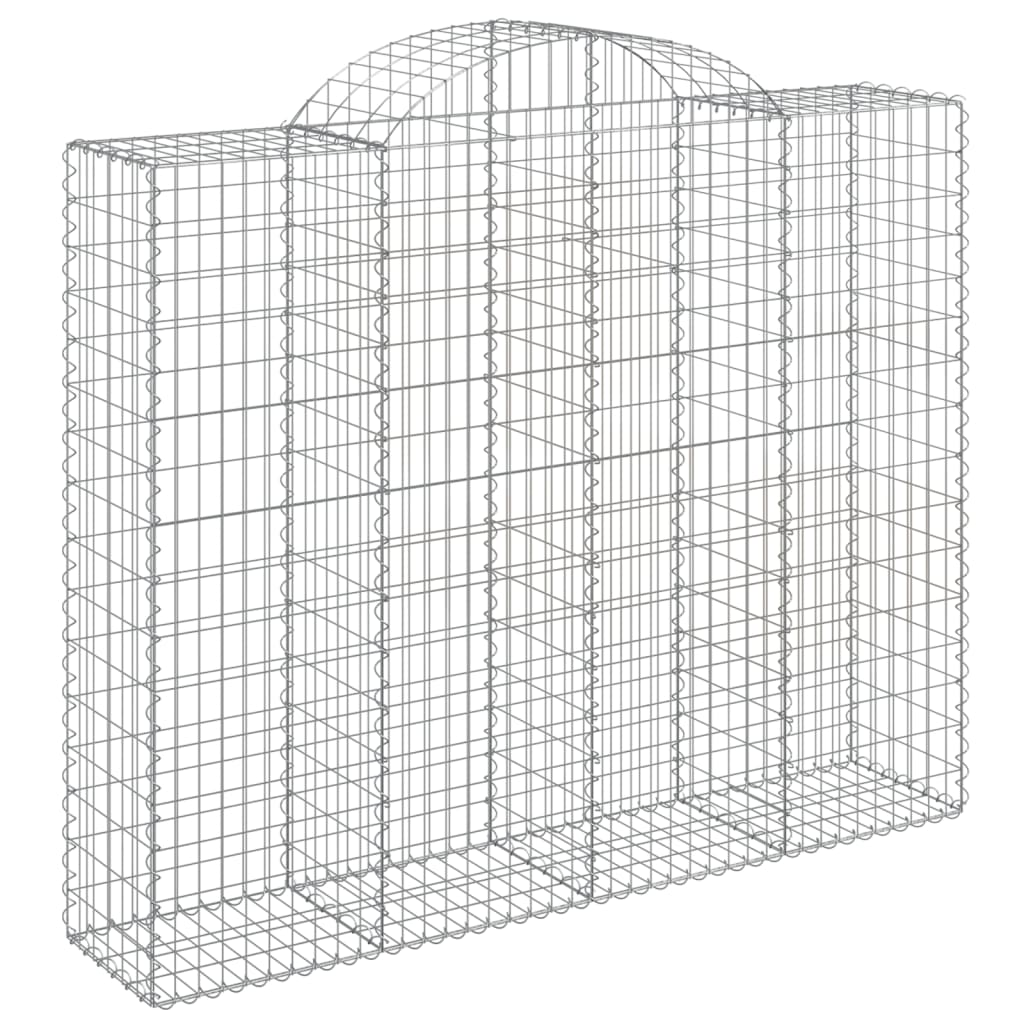 vidaXL Schanskorven 40 st gewelfd 200x50x160/180 cm ijzer afbeelding