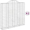 vidaXL kaarekujulised gabioonkorvid 2 tk, 200x50x180/200 cm, raud