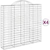 vidaXL kaarekujulised gabioonkorvid 4 tk, 200x50x180/200 cm, raud