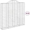 vidaXL kaarekujulised gabioonkorvid 10 tk, 200x50x180/200 cm, raud