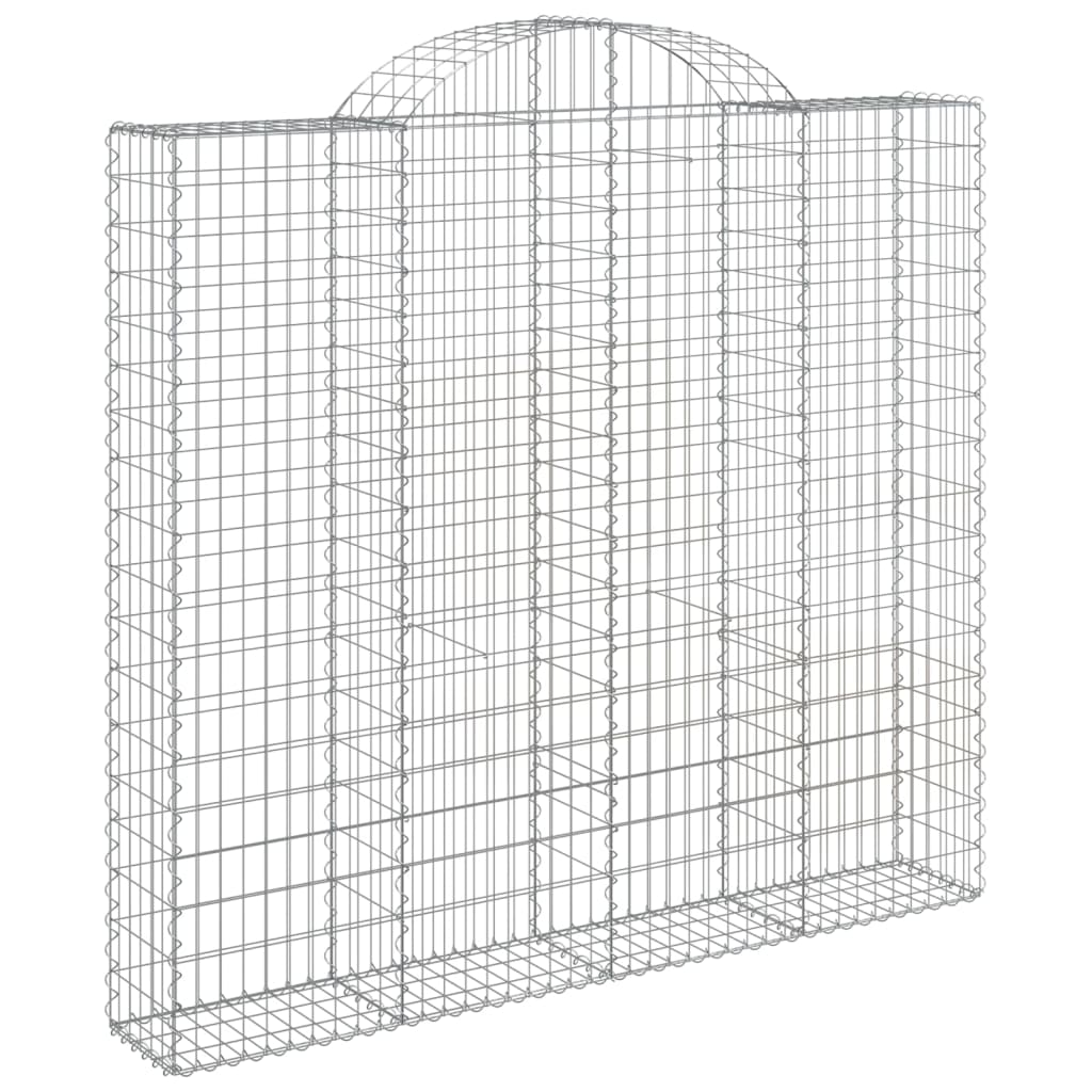 vidaXL Schanskorven 10 st gewelfd 200x50x180/200 cm ijzer afbeelding