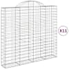vidaXL kaarekujulised gabioonkorvid 11 tk, 200x50x180/200 cm, raud