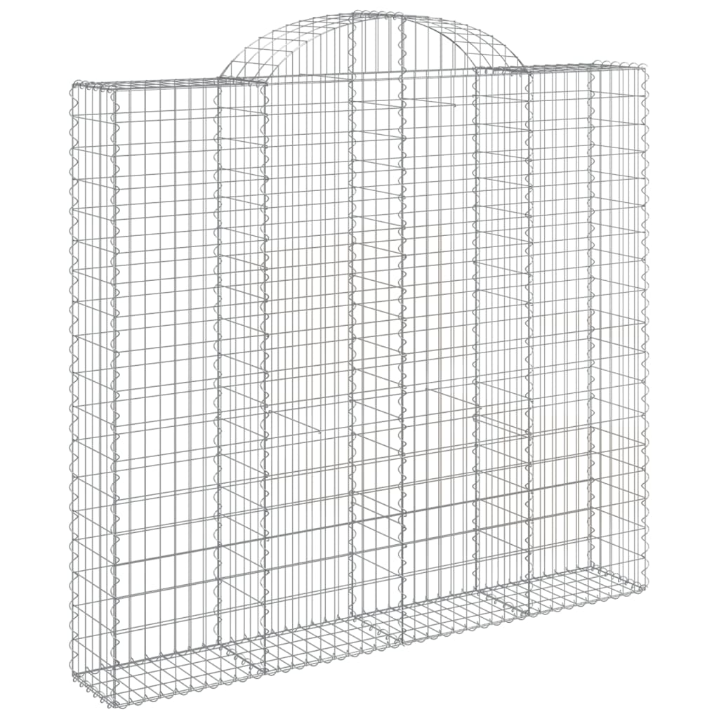vidaXL Schanskorven 12 st gewelfd 200x50x180/200 cm ijzer afbeelding
