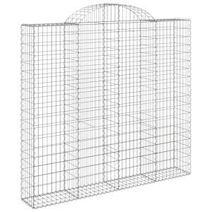 vidaXL Coșuri gabion arcuite 12 buc, 200x50x180/200cm, fier galvanizat