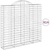 vidaXL kaarekujulised gabioonkorvid 14 tk, 200x50x180/200 cm, raud