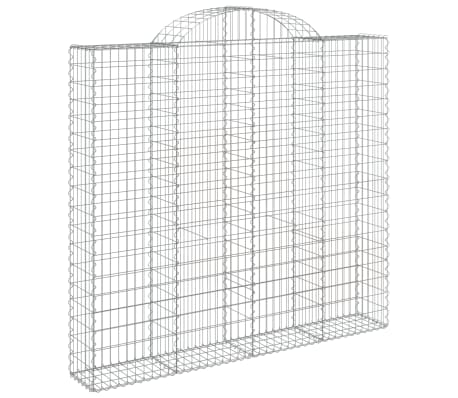 vidaXL Paniers à gabions arqués 25 pcs 200x50x180/200 cm Fer galvanisé