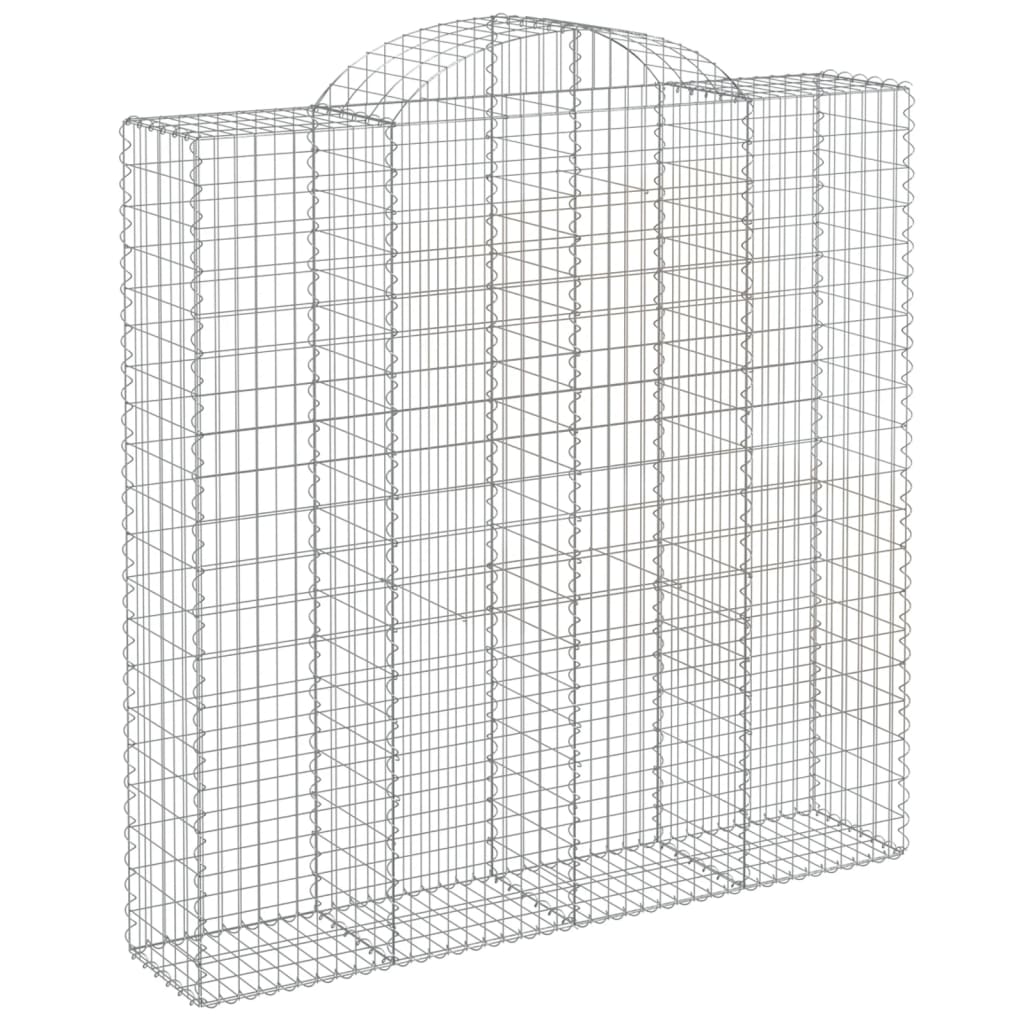 vidaXL Schanskorven 8 st gewelfd 200x50x200/220 cm ijzer afbeelding