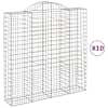 vidaXL kaarekujulised gabioonkorvid 10 tk, 200x50x200/220 cm, raud