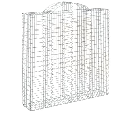 vidaXL Paniers à gabions arqués 15 pcs 200x50x200/220 cm Fer galvanisé