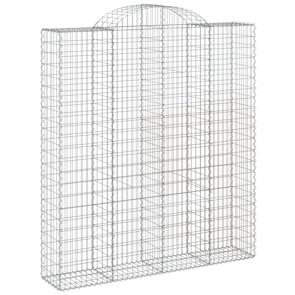 vidaXL Schanskorven 2 st gewelfd 200x50x220/240 cm ijzer afbeelding