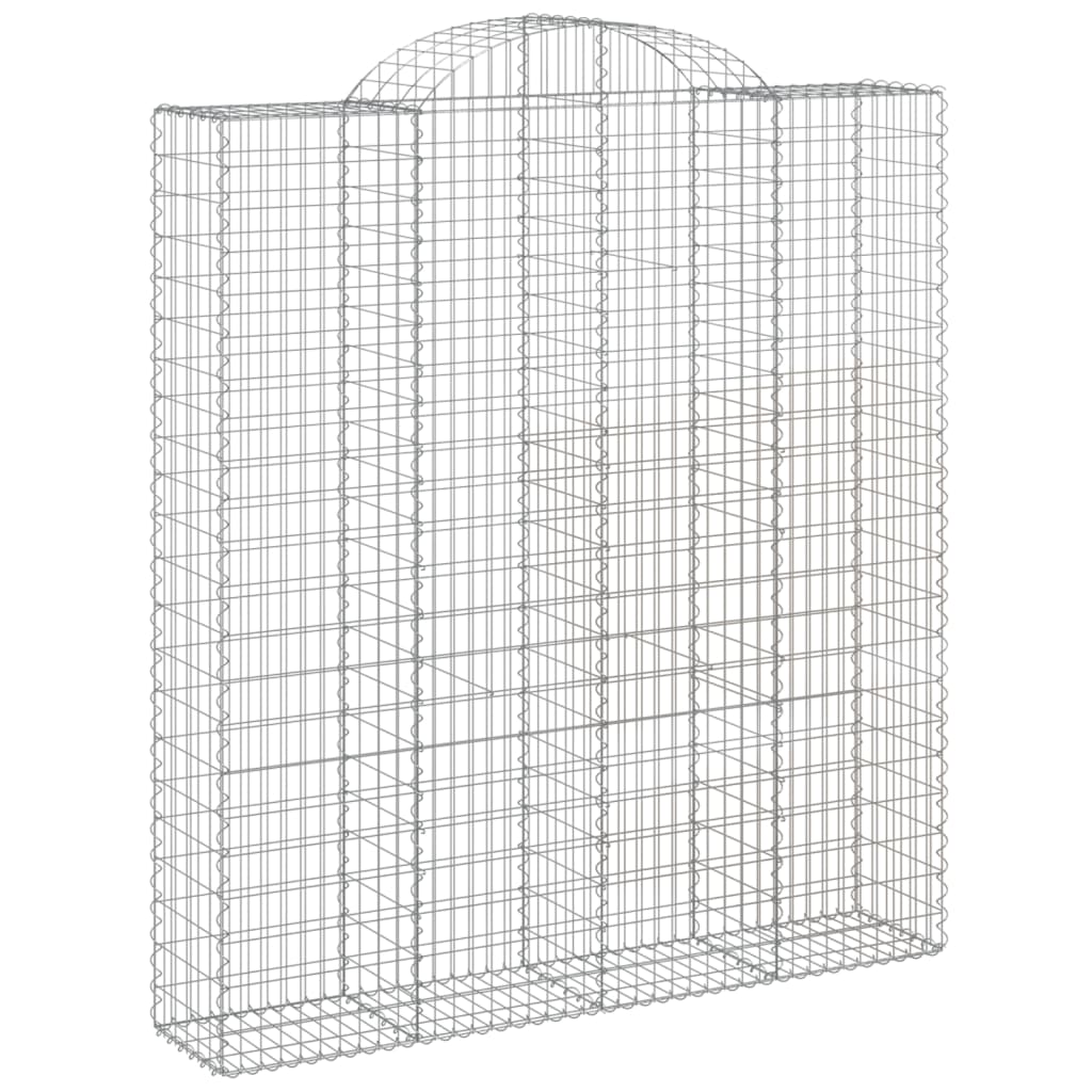 vidaXL Schanskorven 4 st gewelfd 200x50x220/240 cm ijzer afbeelding