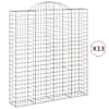 vidaXL kaarekujulised gabioonkorvid 13 tk, 200x50x220/240 cm, raud