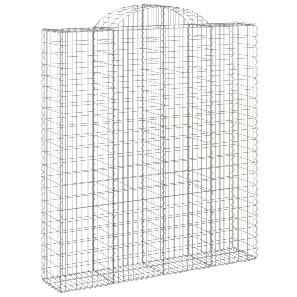 vidaXL Schanskorven 14 st gewelfd 200x50x220/240 cm ijzer afbeelding