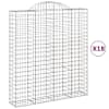 vidaXL kaarjad gabioonkorvid 18 tk 200 x 50 x 220/240 cm tsingitud rauast