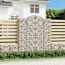  vidaXL 18 db íves horganyzott vas gabion kosár 200x50x220/240 cm termék 2. képe