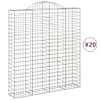 vidaXL kaarjad gabioonkorvid 20 tk 200 x 50 x 220/240 cm tsingitud rauast