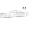 vidaXL kaarekujulised gabioonkorvid 2 tk, 300x30x40/60 cm, raud
