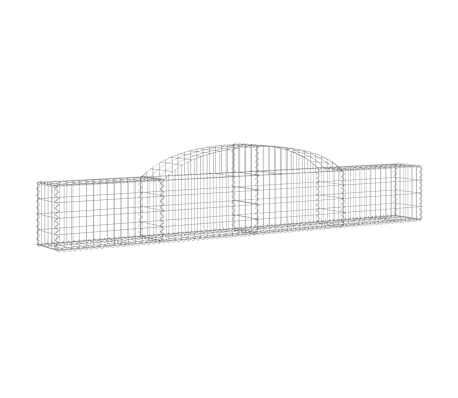 vidaXL Paniers &agrave; gabions arqu&eacute;s 2 pcs 300x30x40/60 cm fer galvanis&eacute;