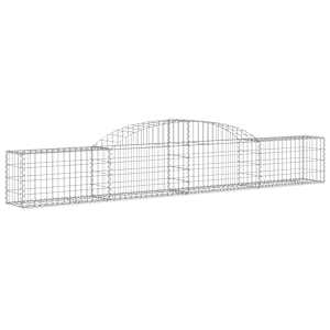 vidaXL Paniers &agrave; gabions arqu&eacute;s 2 pcs 300x30x40/60 cm fer galvanis&eacute;