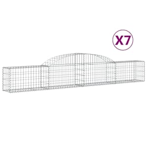 Klenuté gabionové koše 7 ks 300x30x40/60 cm pozinkované železo - obrázek 2