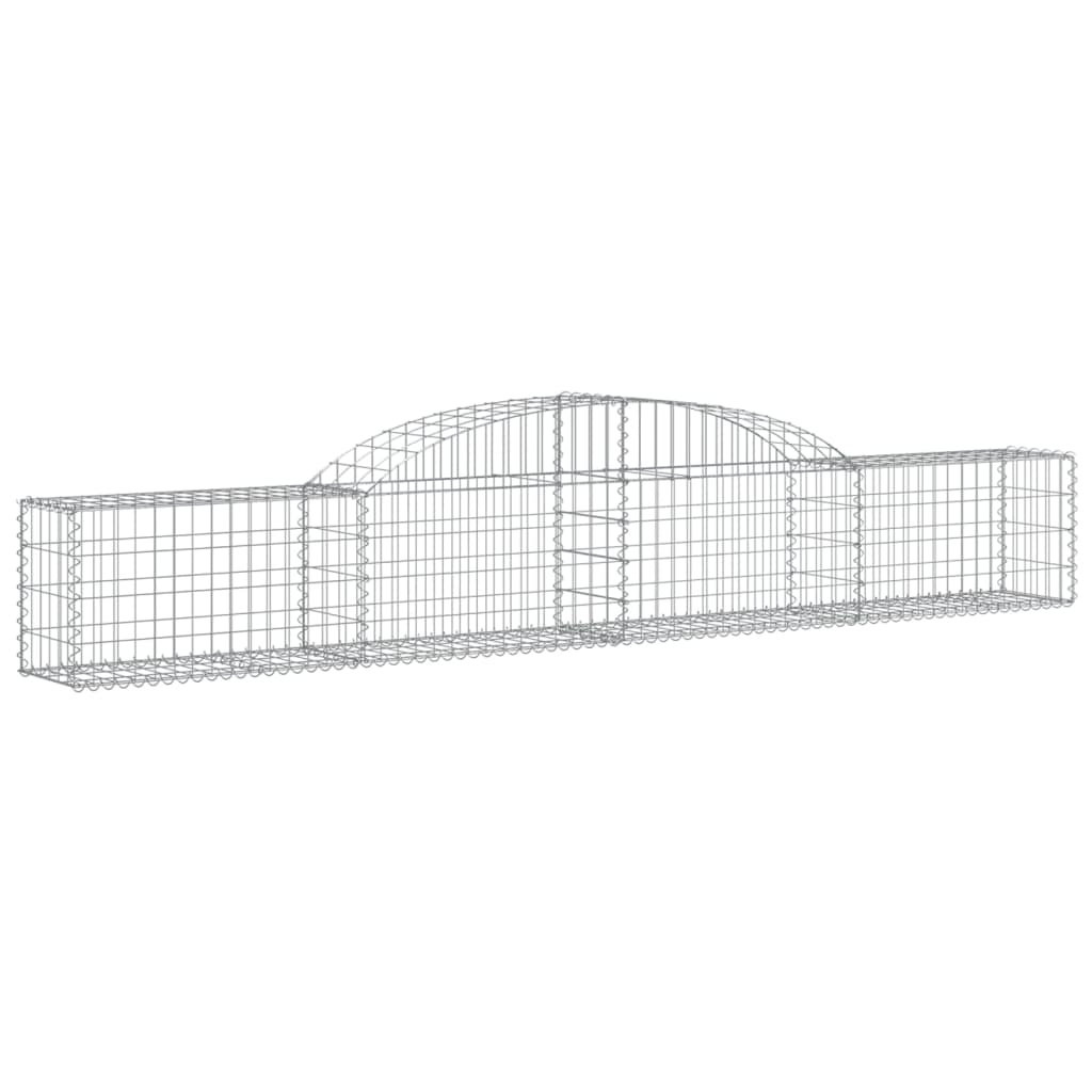 vidaXL Schanskorven 8 st gewelfd 300x30x40/60 cm ijzer afbeelding