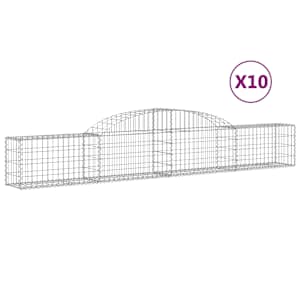 Klenuté gabionové koše 10 ks 300x30x40/60 cm pozinkované železo - obrázek 2
