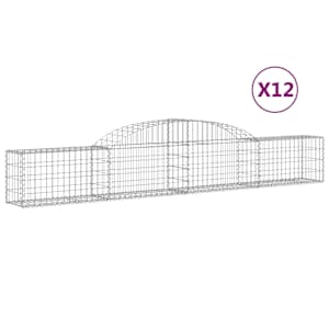 Klenuté gabionové koše 12 ks 300x30x40/60 cm pozinkované železo - obrázek 2