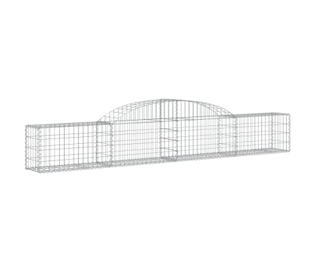 vidaXL Schanskorven 12 st gewelfd 300x30x40/60 cm gegalvaniseerd ijzer