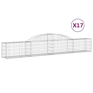 Klenuté gabionové koše 17 ks 300x30x40/60 cm pozinkované železo - obrázek 2