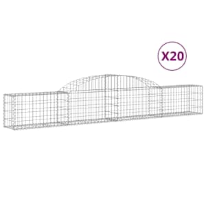 Klenuté gabionové koše 20 ks 300x30x40/60 cm pozinkované železo - obrázek 2