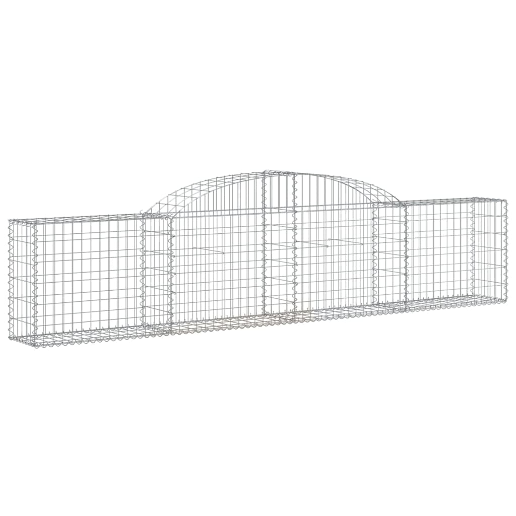 vidaXL 11 db íves horganyzott vas gabion kosár 300x30x60/80 cm