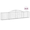 vidaXL kaarekujulised gabioonkorvid 25 tk, 300 x 30 x 60/80 cm, raud