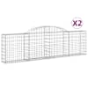 vidaXL kaarekujulised gabioonkorvid 2 tk, 300x30x80/100 cm, raud