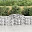  vidaXL 5 db íves horganyzott vas gabion kosár 300x30x80/100 cm termék 2. képe