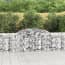  vidaXL 9 db íves horganyzott vas gabion kosár 300x30x80/100 cm termék 2. képe