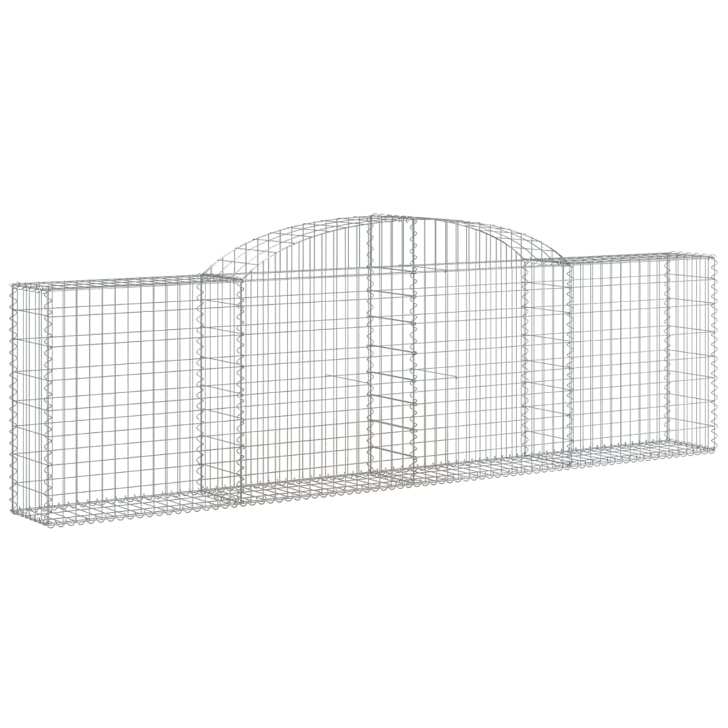vidaXL Schanskorven 17 st gewelfd 300x30x80/100 cm ijzer afbeelding