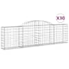 vidaXL kaarekujulised gabioonkorvid 30 tk, 300x30x80/100 cm, raud