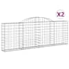 vidaXL kaarekujulised gabioonkorvid 2 tk, 300x30x100/120 cm, raud