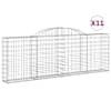 vidaXL kaarekujulised gabioonkorvid 11 tk, 300x30x100/120 cm, raud