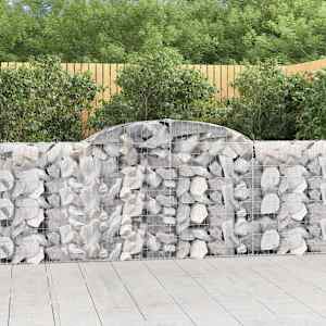 Obokane gabion košare 12kosov 300x30x100/120cm pocinkano železo