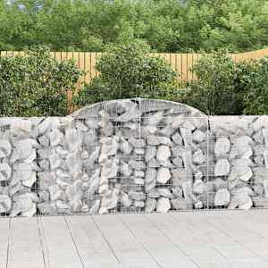 Obokane gabion košare 13kosov 300x30x100/120cm pocinkano železo