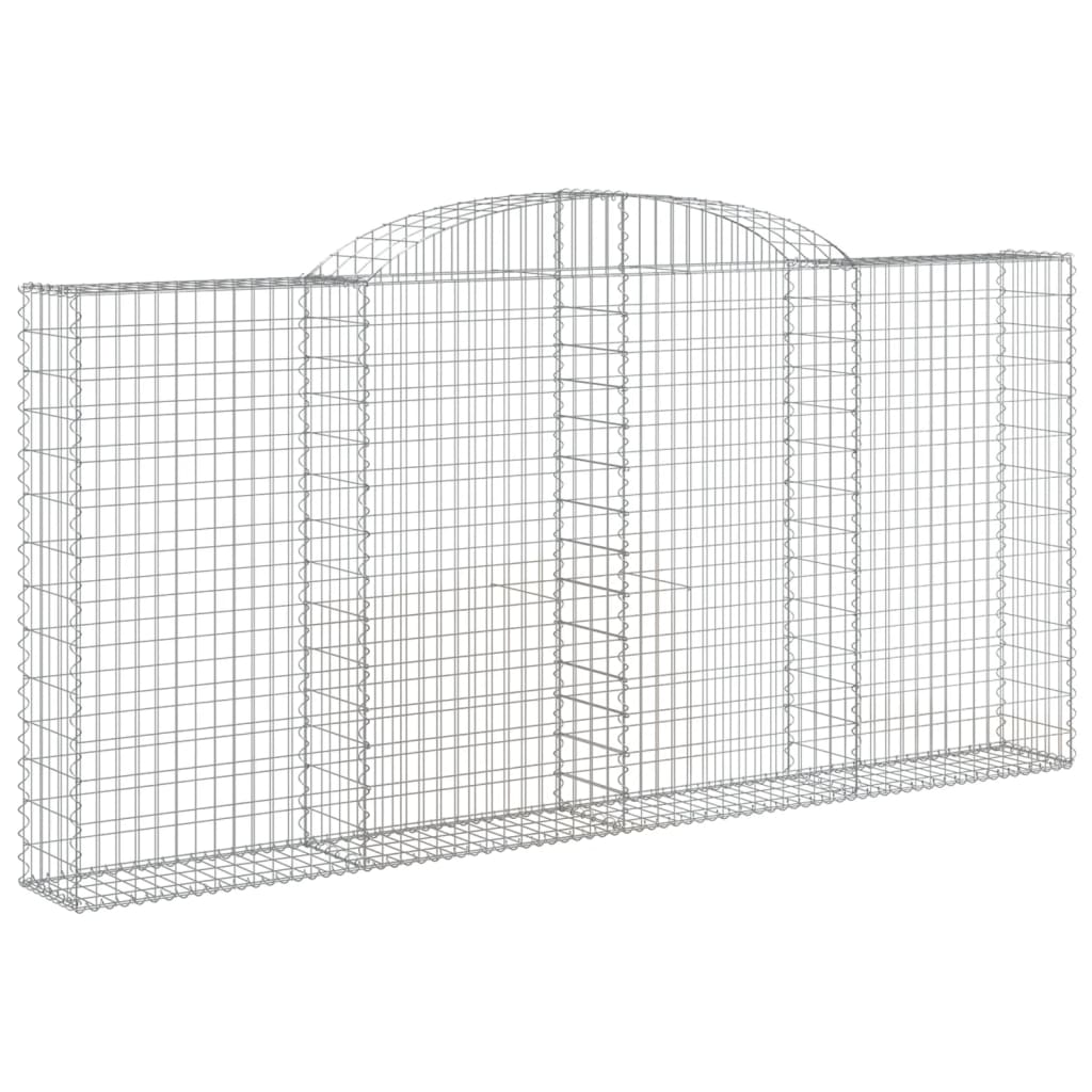 vidaXL Schanskorven 11 st gewelfd 300x30x140/160 cm ijzer afbeelding