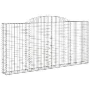 vidaXL Išlenkti gabiono krepšiai, 11vnt., 300x30x140/160cm, geležis