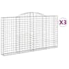 vidaXL kaarekujulised gabioonkorvid 3 tk, 300x30x160/180 cm, raud