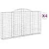 vidaXL kaarekujulised gabioonkorvid 4 tk, 300x30x160/180 cm, raud