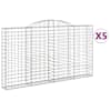 vidaXL kaarekujulised gabioonkorvid 5 tk, 300x30x160/180 cm, raud