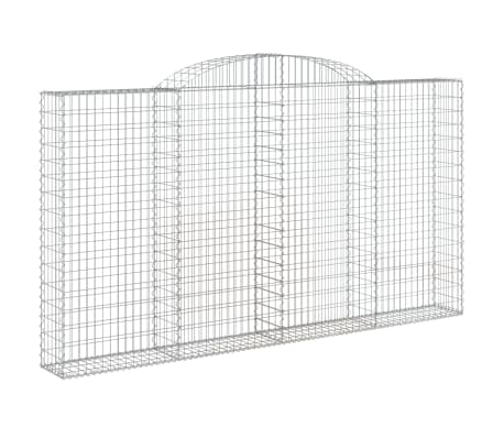 vidaXL Coșuri gabion arcuite 7 buc. 300x30x160/180 cm fier galvanizat