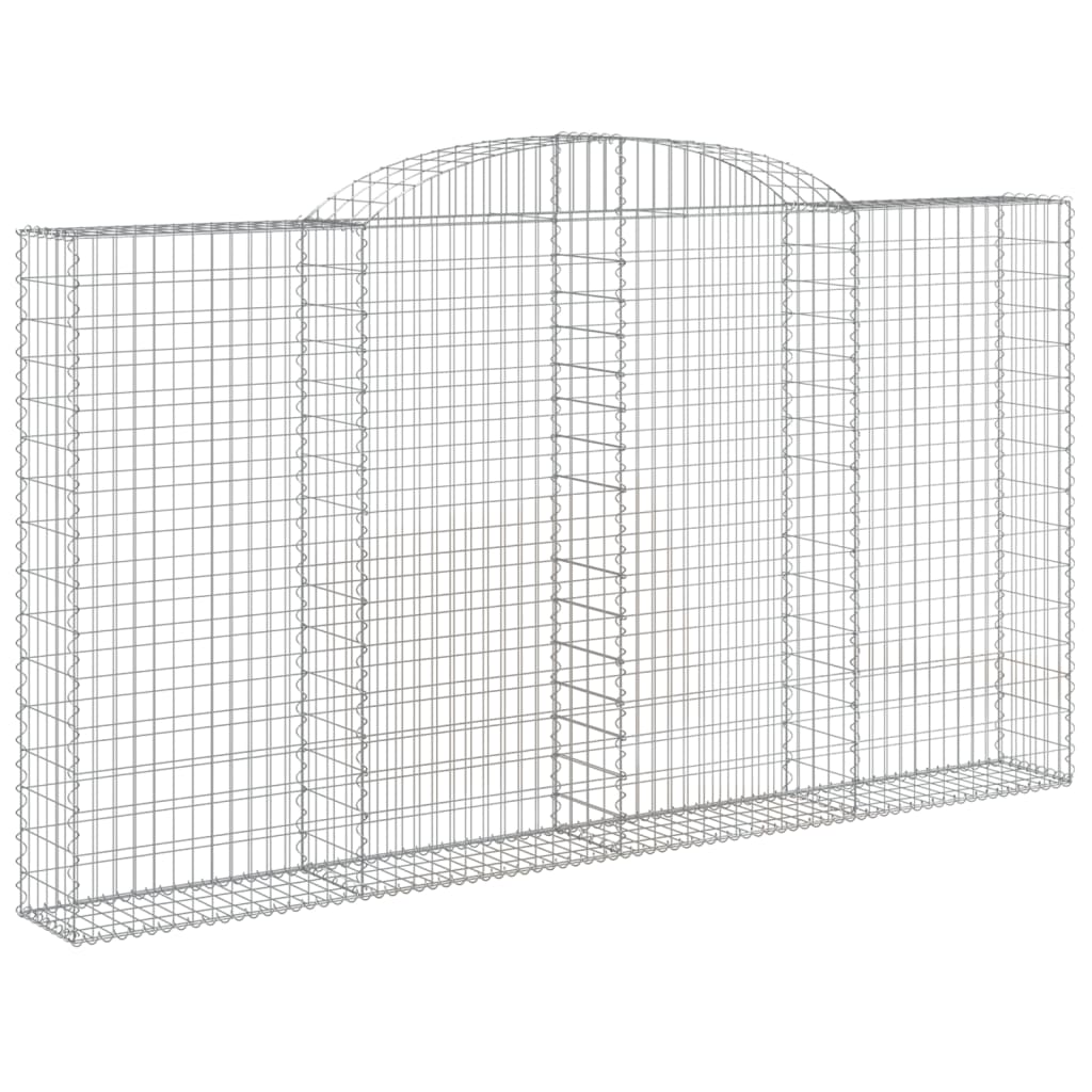 vidaXL Schanskorven 9 st gewelfd 300x30x160/180 cm ijzer afbeelding